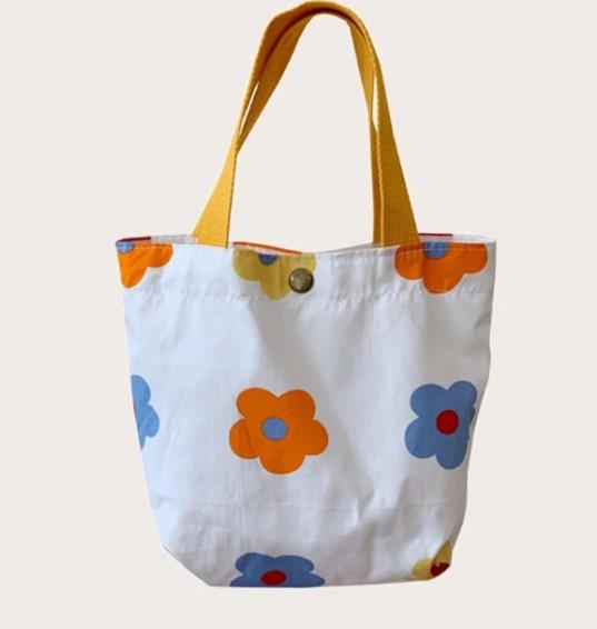 Bolsa com estampa de flores